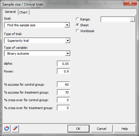 Sample Size For A Clinical Trial Tutorial In Excel Xlstat Support Center